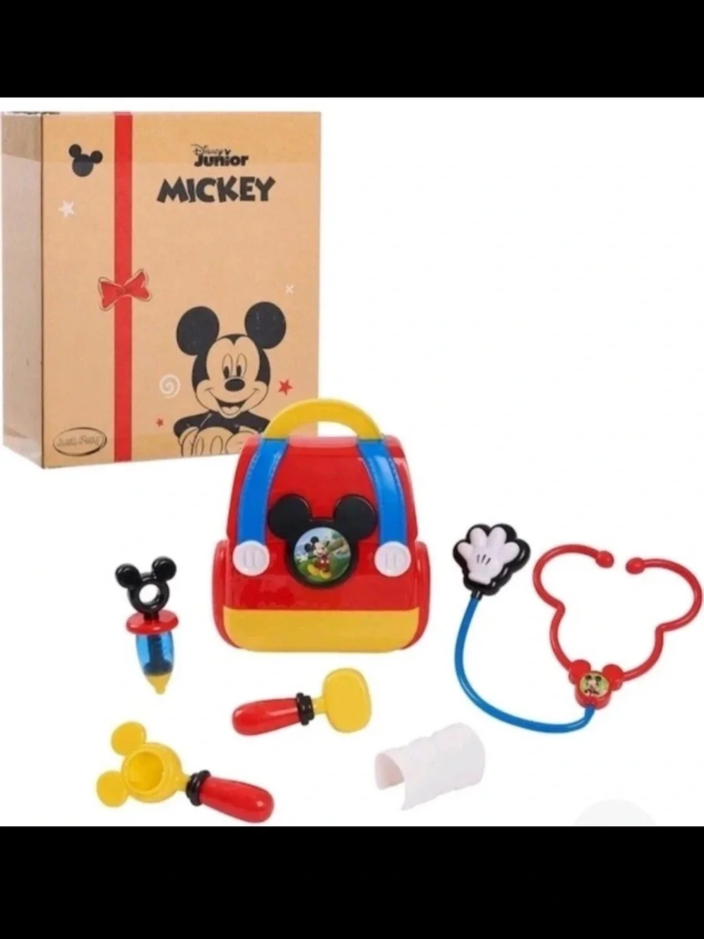 Disney Jr Mickey Mouse Dress Up Trunk and On the Go Funhouse Doctor Backpack